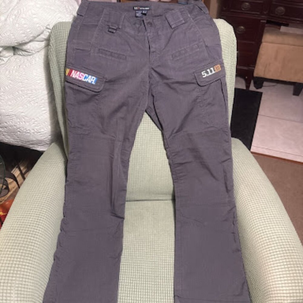 5.11 Tactical Series Women's NASCAR Cargo Pants Ripstop Gray Size 8